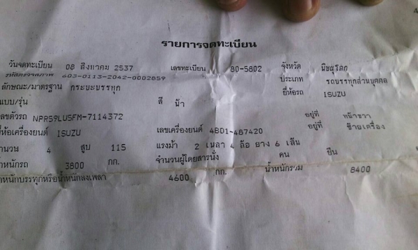 ขายรถ6ล้อ NPR115แรง ปี37สั่งลุยแท้ ยางดี ยาว4.30เมตร แคชซีสวย ภายในสวย (ไม่มีเล่มทะเบียน) สนใจโทร 090-8588220คุณนะ 093-3258446คุณบิว หรือเข้าดูสินค้าอื่นๆได้ที่ www.truck.in.th/498 หรือเพจFacebook ณรงค์ ซื้อขายรถมือสอง (เว็บไซต์ส่วนตัว) หรือFacebook คุณนะ