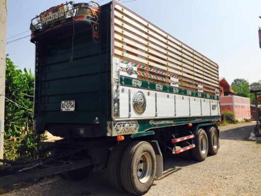 ขายรถพ่วง 22 ล้อ Hino เครื่อง 380 แรง ปี 55 กระบะดัพม์มิเนียมแม่ลูก อู่สามมิตร ลูก 3 เพลา ยาว 6.50 เมตร ไมล์ 190,xxx ยางเต็ม พร้อมใช้งาน