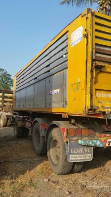 ขายลูกพ่วงอู่เอสทีเทรลเลอร์ 3 เพลาแท้ ยาว 7 เมตร ปี 50 มี 2 หาง ทะเบียนพร้อม