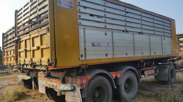 ขายลูกพ่วงอู่เอสทีเทรลเลอร์ 3 เพลาแท้ ยาว 7 เมตร ปี 50 มี 2 หาง ทะเบียนพร้อม