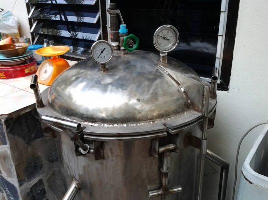ถังนึ่งแรงดัน สำหรับเพาะเชื้อเห็ด สแตนเลสหนามากๆ