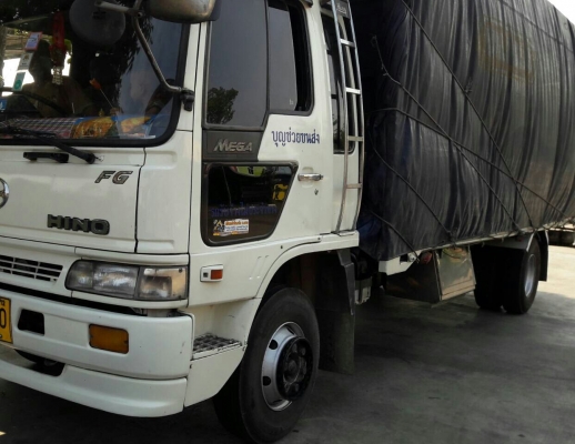 หกล้อ ฮีโน่ FD176 HO7D195แรง แอร์เย็นๆ ยาง8.25ช่วงยาว 6.20ม สภาพดีสวยพร้อมใช้งาน ทะเบียนพร้อมโอน