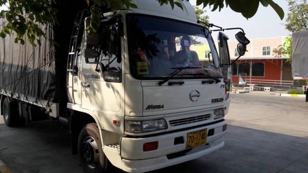 หกล้อ ฮีโน่ FD176 HO7D195แรง แอร์เย็นๆ ยาง8.25ช่วงยาว 6.20ม สภาพดีสวยพร้อมใช้งาน ทะเบียนพร้อมโอน