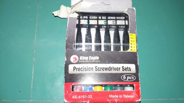 ขายไขควงชุด6ด้ามขนาดเล็กงานเก่าเก็บไต้หวัน King Eagle Made in Taiwan.