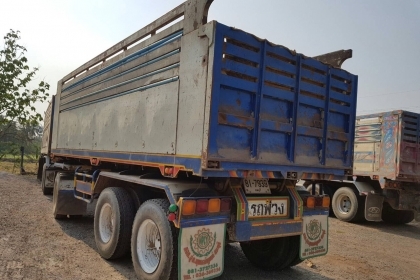 ขายรถพ่วงดัมพ์ ISUZU เครื่อง 360 แรง ปี 56 กระบะดัมพ์มิเนียมแม่ลูก ลูก 3 เพลายัด ไมล์ 115,xxx สดและผ่อน