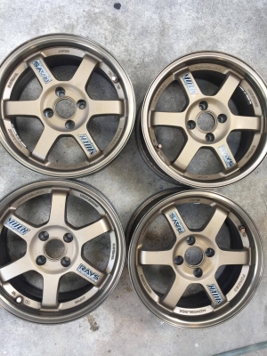 ขายล้อแม็กลาย TE 37 ขอบ 15 4 วง ราคา 6,800 บาท
