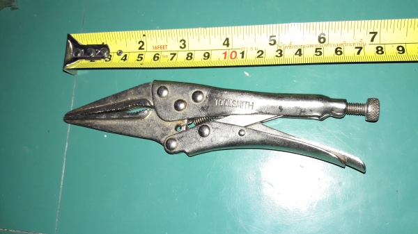 ขายคีมล๊อกปากยาวขนาด7"งานเก่าเก็บTOOLSMITH Made in China.