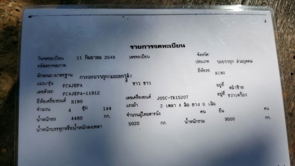 รถฮีโน่ 6 ล้อดั้ม FC4J 150 แรงม้า. ปี 49.  ( รถวิ่ง 25x,xxx กม. )    สนใจติดต่อ  081 - 6079515