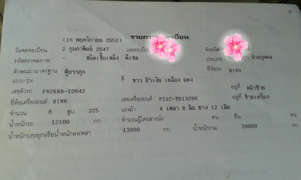 ขายรถบรรทุก 12 ล้อห้องเย็นตู้เปียก HINO PROFAI FN2KWB 325 แรงม้า ราคา 1250000
