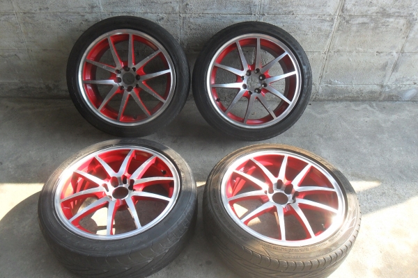 ล้อแม็ก17นิ้ว4รู100/114 พร้อมยาง สวยๆ 4 ล้อ ราคา 6900 บาท