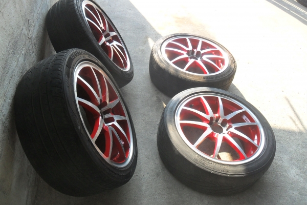 นินจา ขอบ17นิ้ว4รู100/114 พร้อมยาง สวยๆ 4 ล้อ ราคา 6900 บาท