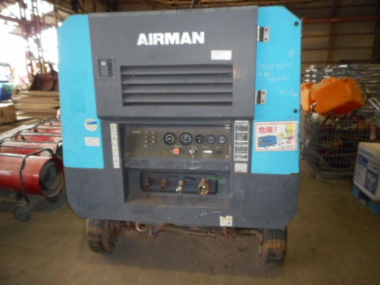 เครื่องปั๊มลม Airman PDSF530S: 530cfm: 10บาร์: มีล้อ นำเข้าเองจากญี่ปุ่น โทร. 080-6565422 (หนิง)