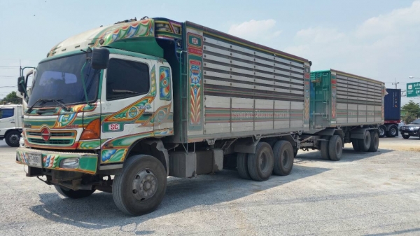 ขายรถพ่วงดัมพ์ HINO เครื่อง 380 แรง ปี 53 แม่ลูกดั้มมิเนียมอู่ซุ่นชัย ลูก 3 เพลา รถสวยพร้อมใช้งาน สดและผ่อน