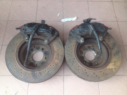 ปั้มพร้อมจาน BREMBO เบ้นเเท้จาน330หนา30มิลเก่าญี่ปุ่นเเท้สภาพดีผ้าเบครพอได้