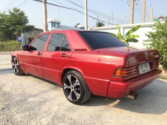 ขาย benz 190E สีแดง เครื่องJ auto คันเกีย benz เดิมๆ แก๊ส