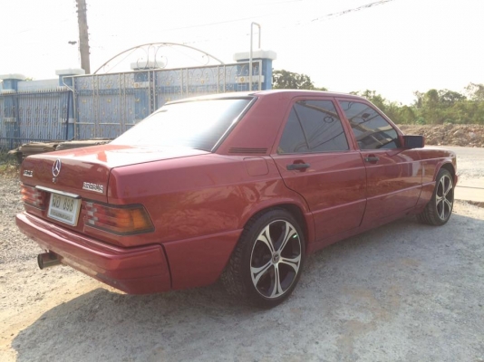 ขาย benz 190E สีแดง เครื่องJ auto คันเกีย benz เดิมๆ แก๊ส