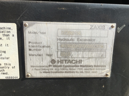 HITACHI ZX200-5G yr.2013