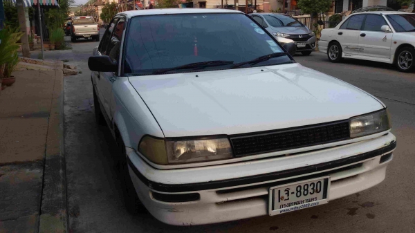 โตโยต้า (โดเรม่อน) เครื่อง4-A เครื่องหัวฉีดดีมาก ช่วงล่างดีแอร์เย็น วิทยุ  DVD MP3  กระจกไฟฟ้า พวงมาลัยเพาเวอร์ เซ็นทรัลล๊อก ดิสเบรค 4 ล้อ แก๊ส-น้ำมัน  (ทะเบียนแท้เดิม)