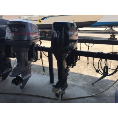 ขายเครื่องยนต์เรือเร็ว Tohatsu 70แรงม้า 2จังหวะ 3สูบ มือสองญี่ปุ่น