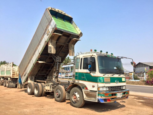 แสงฟ้าเต๊นท์รถ//ขายรถพ่วงเปอร์เฟียร์2คานหน้า เครื่อง P11C-320แรง ดั้มแม่ลูกกระบะมิเนียม  ลูกดั้ม3คาน