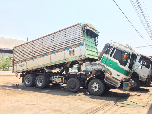 แสงฟ้าเต๊นท์รถ//ขายรถพ่วงเปอร์เฟียร์2คานหน้า เครื่อง P11C-320แรง ดั้มแม่ลูกกระบะมิเนียม  ลูกดั้ม3คาน