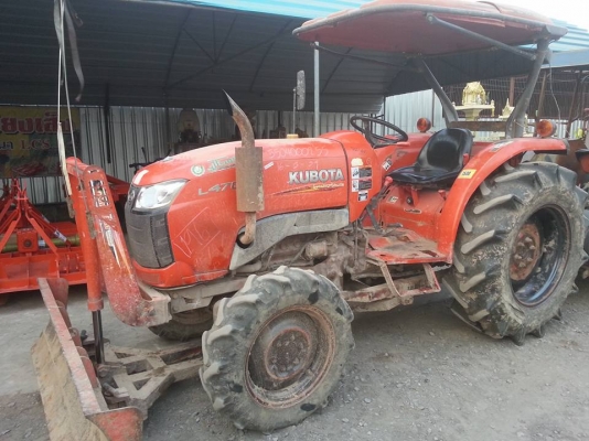 คูโบต้า L4708 4 WD พร้อมใบมีดตราช้าง ขายตามสภาพ เครื่องดี เกียร์ดี ไฮโดรลิกดี