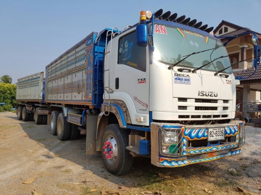 ขายบรรทุกดั้มพ่วง แม่ลูก Isuzu  360 แรง 3เพลายัด