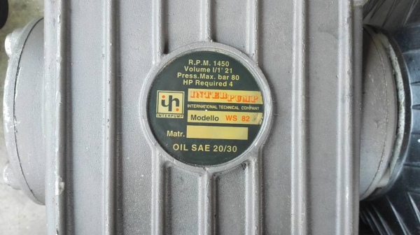 ** ขายแล้วครับ!! ** ปั้มฉีดน้ำแรงดันสูง INTER PUMP Made in ITALY 4 HP 380V แรงดัน 80 bar. สภาพสวยพร้อมใช้มาเทสได้ครับ.