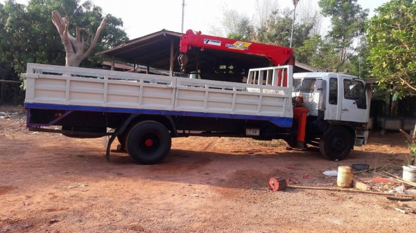 ขายรถ6ล้อHINO FF3H195 ยาว7.20เมตร เครน5ตันท้องV SUPER Zขาเหลี่ยม แชชซีสวยเดิม กระบะเหลือ6.50เมตร สภาพพร้อมวิ่งงาน ทะเบียนครบ