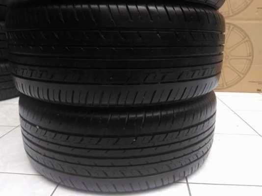 ล้อแม็ก Honda Jazz ขอบ 15 (4/100) พร้อมยาง 195/50/15 สภาพพร้อมใช้ ทั้งชุด 1,900.- **NET**