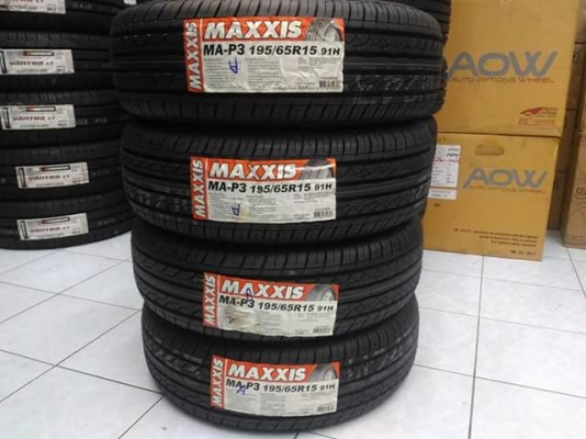 ยางใหม่ Maxxis MA-P3 195/65/15 ผลิตปี 2016 ทั้งชุด 5,800.-/ ใส่ ถ่วง ฟรีค่ะ