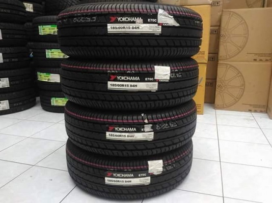 ยางใหม่ Yokohama E70C 185/60/15 ผลิตปี 2016 ทั้งชุด 8,600.-/ ใส่ ถ่วง ฟรีค่ะ