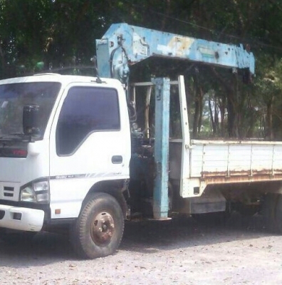 หกล้อ อีซูชุ NQR175ปี51เครน 3.6ตัน 5ปอก 4ชัก ช่วงยาว 5.50ม สภาพดีสวยเดิมๆพร้อมใช้งาน เล่ม ทะเบียนพร้อมโอน