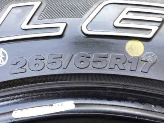 ยาง All Bridgestone 265 65 17 ปลายปี13 ดอกเต็ม ใช้ยาว ราคาไม่แพง