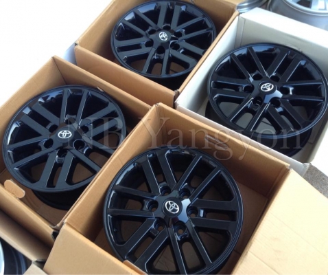 ล้อแม็ก Fortuner ฟอจูนเนอร์ ขอบ17 ทำสีดำเงา