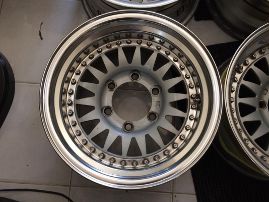 ล้อ SHINING 3 ชิ้นแท้ 15x7 ET-14 6 รูกระบะ สวยๆ ประมูลญี่ปุ่น