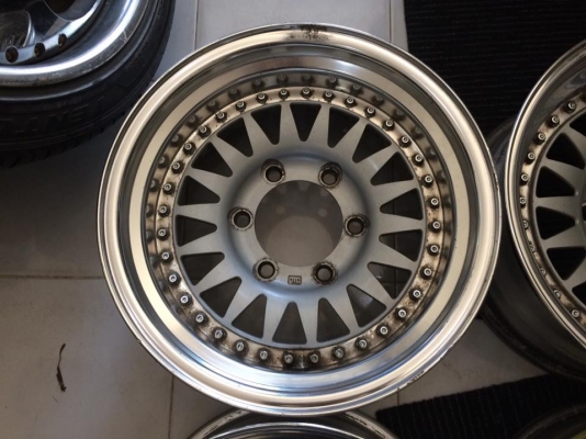 ล้อ SHINING 3 ชิ้นแท้ 15x7 ET-14 6 รูกระบะ สวยๆ ประมูลญี่ปุ่น