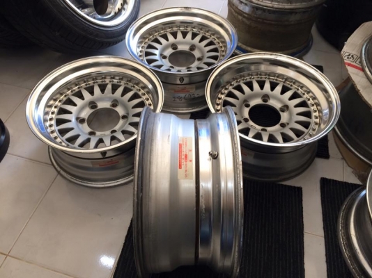 ล้อ SHINING 3 ชิ้นแท้ 15x7 ET-14 6 รูกระบะ สวยๆ ประมูลญี่ปุ่น