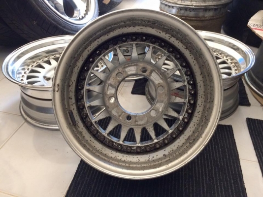 ล้อ SHINING 3 ชิ้นแท้ 15x7 ET-14 6 รูกระบะ สวยๆ ประมูลญี่ปุ่น