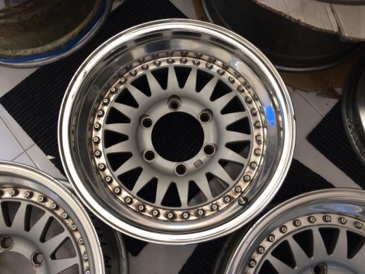 ล้อ SHINING 3 ชิ้นแท้ 15x7 ET-14 6 รูกระบะ สวยๆ ประมูลญี่ปุ่น