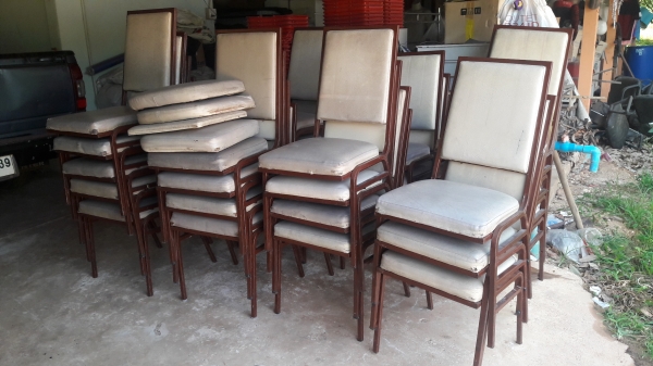 เก้าอี้ร้านอาหาร ขาเหล็ก เบาะpvc