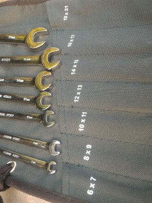 ประแจปากตาย ยี่ห้อ SATA  อย่างดีพร้อมซองเก็บ 6 - 21 ตามภาพ