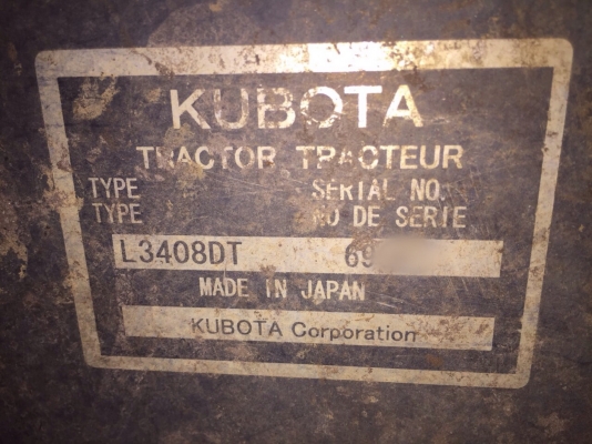 ขายรถไถ2เพลา KUBOTA L3408DT ทำงาน 760ชั่วโมง สภาพสวยมาก สนใจโทร 081-970-1072