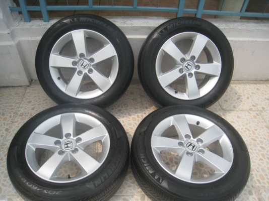 ขายล้อแม็ก Honda civic 16"x6.5" 5/114 et45 +ยางปี 09 (081-3747940)