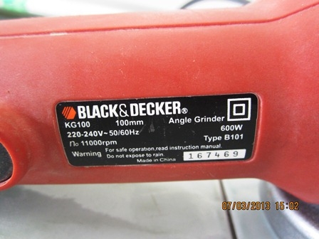 เครื่องเจียรไฟฟ้าBLACK&DECKER KG100 สภาพใหม่อุปกรณ์ครบ เครื่องเจียรไฟฟ้าBLACK&DECKER KG100 สภาพใหม่อุปกรณ์ครบ