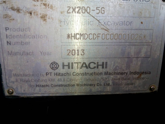 ขายดาวน์รถแบคโฮ HITACHI ZX200-5G ไมล์ 6001 ชม.ขายดาวน์ 700000