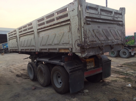 ขายหางเซมิดัมพ์ 3 เพลา ยาว 8 เมตร ยางเต็ม ทะเบียนพร้อม