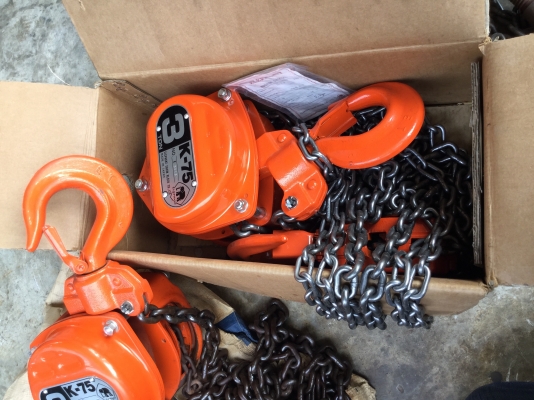 ** ช้างสาวแกะกล่อง!! ** รอกโซ่สาว ตราช้าง 3 ตัน K-75 JAPAN ของใหม่ 100\% นอนกล่อง!!