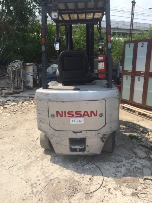 ขายรถยกโฟร์คลิฟท์ไฟฟ้านั่งขับ ขนาด 2.5 ตัน สภาพดีมาก ๆ Nissan Forklift Model : P1B2L25U-3F600