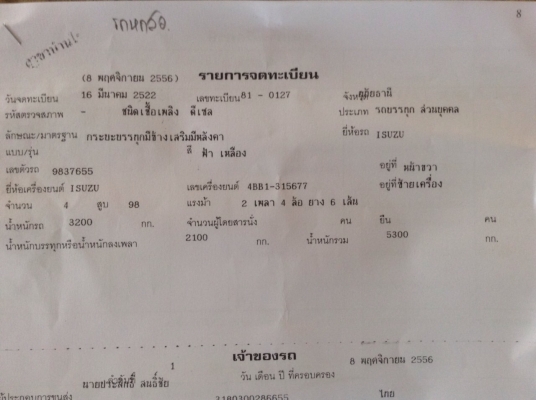 ขายรถหกล้อสองแถว Isuzu เครื่อง 4BB1-98 แรง ปี 22 ทะเบียนพร้อม ขายรถหกล้อสองแถว Isuzu เครื่อง 4BB1-98 แรง ปี 22 ทะเบียนพร้อม